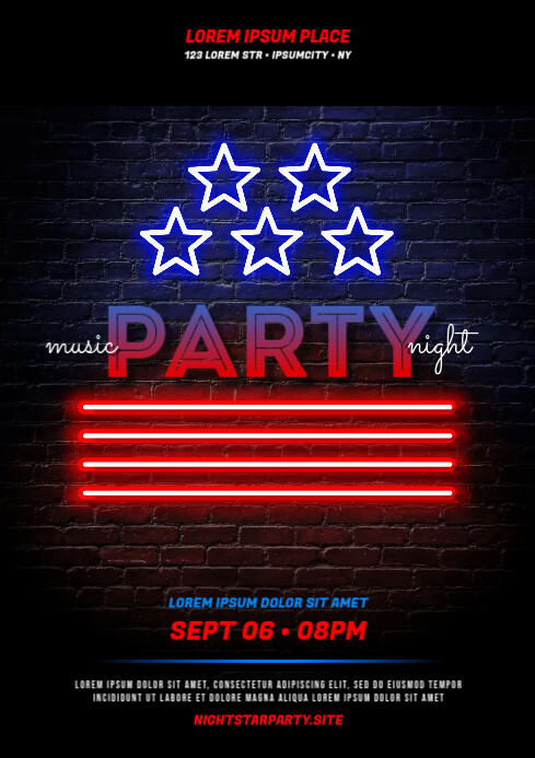 NIGHT PARTY POSTER Template | PosterMyWall