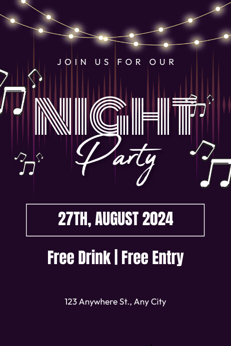 Copy of Night Party Poster | PosterMyWall
