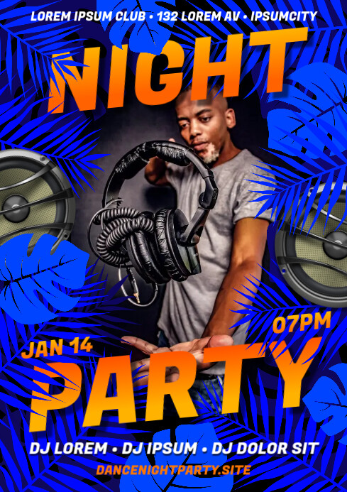NIGHT PARTY POSTER Template | PosterMyWall