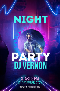 EDM Night Party Poster Template | PosterMyWall
