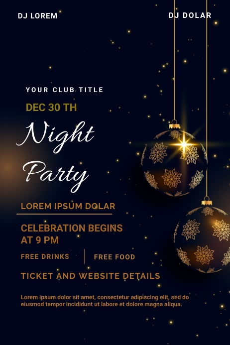 Copy of NIGHT PARTY POSTER TEMPLATE | PosterMyWall