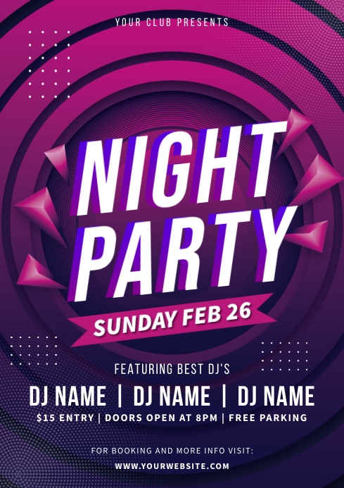 Copy of Night Party Poster Template | PosterMyWall