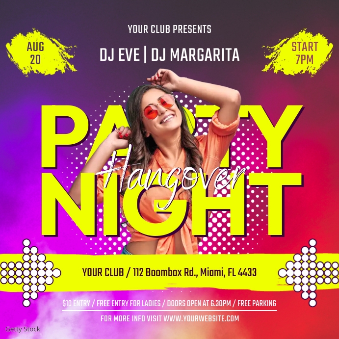 Advert Day Rave Copy of Night Party Social Media Ad | PosterMyWall