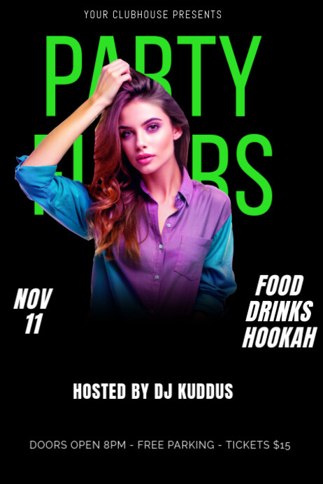 NIGHT PARTY TEMPLATE Плакат