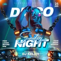 night party video ads flyer Instagram Post template