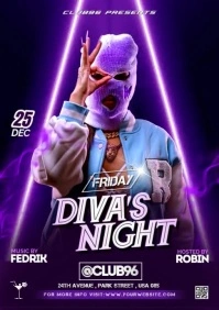 night party video ads flyer A3 template