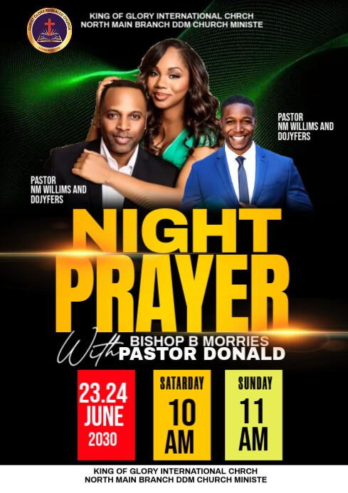 night prayer A3 template