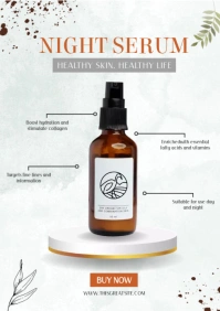 Night Serum Design Template A4