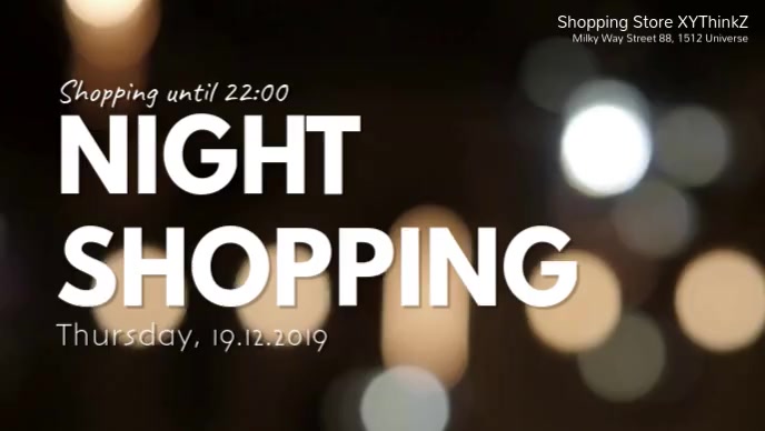 Retail Header Examples Night Shopping Promo Store Retail Header Ad Template | PosterMyWall