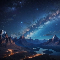 Night Sky Outer Publicación de Instagram template