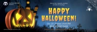 Night theme Halloween Twitter header template