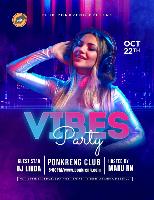 Advert Day Rave Night Vibe Party Ads Template | PosterMyWall