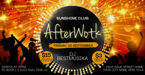 Nightclub, afterwork Couverture d'événement Facebook template