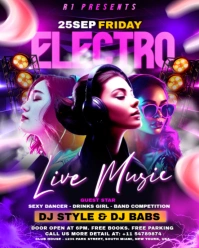 Nightclub Dj Music Party Flyer Instagram Portrait template