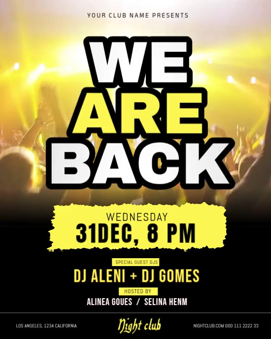 Nightclub Event Instagram Portrait Video Template | PosterMyWall