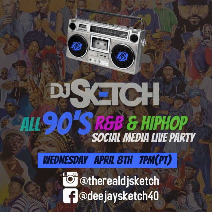 Nightclub flyer Message Instagram template