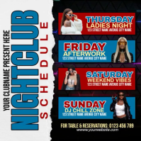 Zwart Nightclub Schedule Message Instagram Template