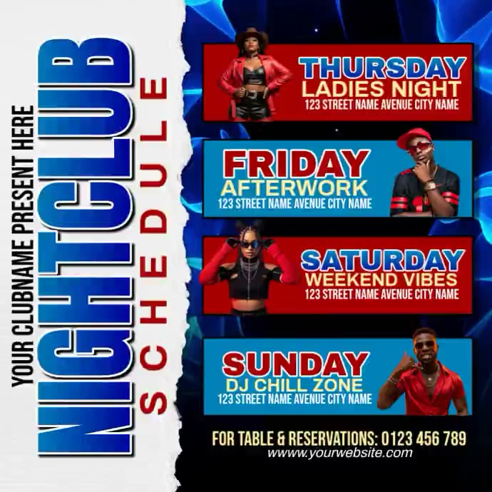 Nightclub Event Promotion Template | PosterMyWall