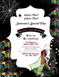 Nightmare before christmas inspired digital I Flyer (US Letter) template