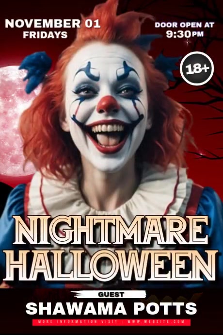 Nightmare Rotation Template Nightmare Halloween Template | PosterMyWall