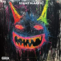 nightmare scary album cover template