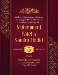 Nikah Invitation Design Template | PosterMyWall