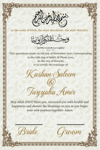 Nikah contract poster template