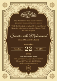 Nikah Invitation Design Template A6