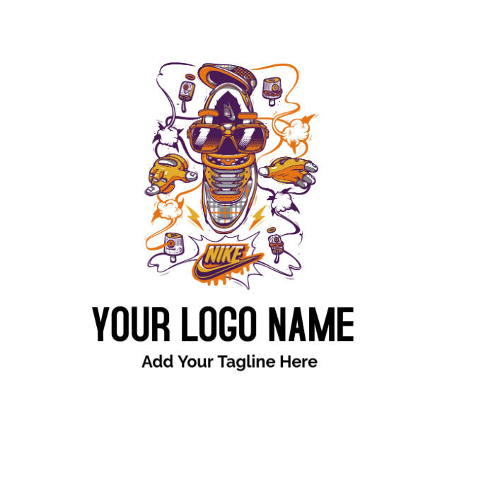 Nike Mask And Gloves, Logo template