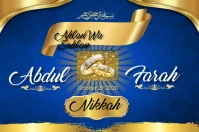 Golden Blue Theme Banner 4' × 6' template