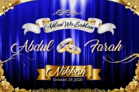 Nikkah Royal Blue Banner 4' × 6' template