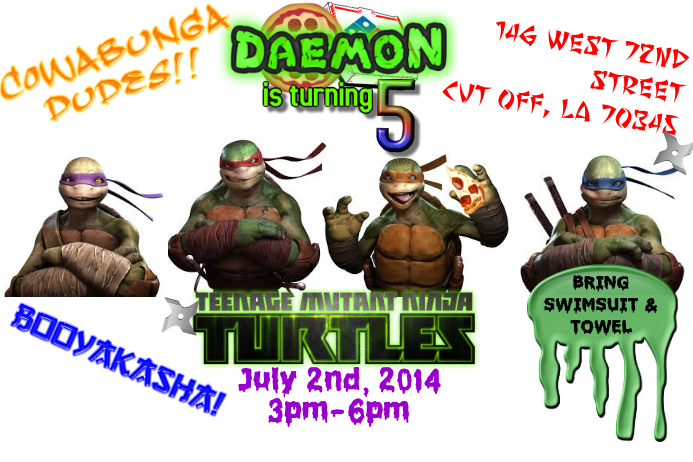 Ninja Turtle Card Template PosterMyWall