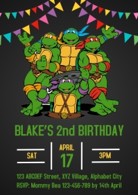 130 Ninja Turtle Customizable Design Templates PosterMyWall