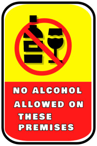 No alcohol allowed sign Poster template