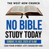 NO BIBLE STUDY Instagram Post template