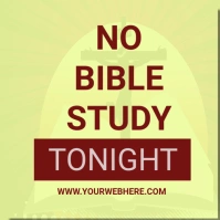 no bible study tonight Pos Instagram template
