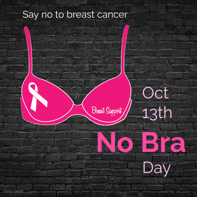 No Bra Day Template PosterMyWall no-bra-day-template-postermywall