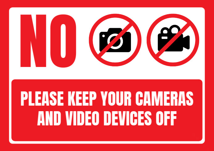 No Camera Allowed A4 template