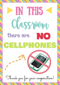 No Cell Phone Classroom A6 template