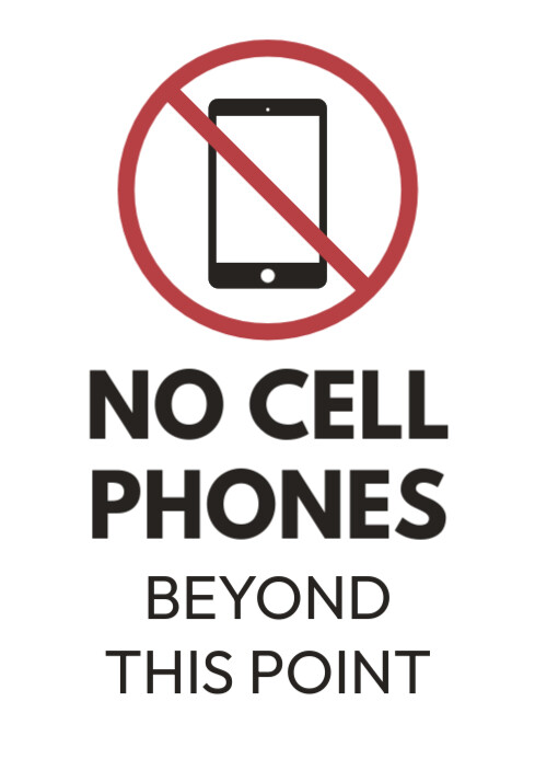 No cell phones beyond this point sign Template | PosterMyWall