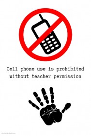 no cell phone poster