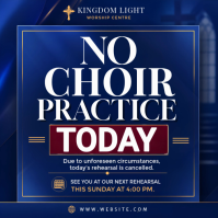 Paars Choir Practice Cancellation Carré Template