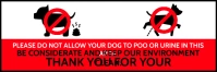 No Dogs Allowed This Area Sign Board Template Bannière 2' × 6'
