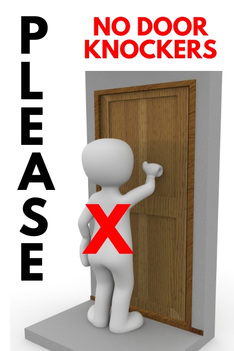 No Door Knockers, Soliciting Template Poster