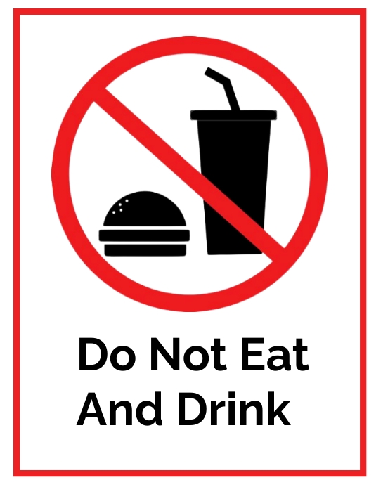 No eat and drink sign Template | PosterMyWall