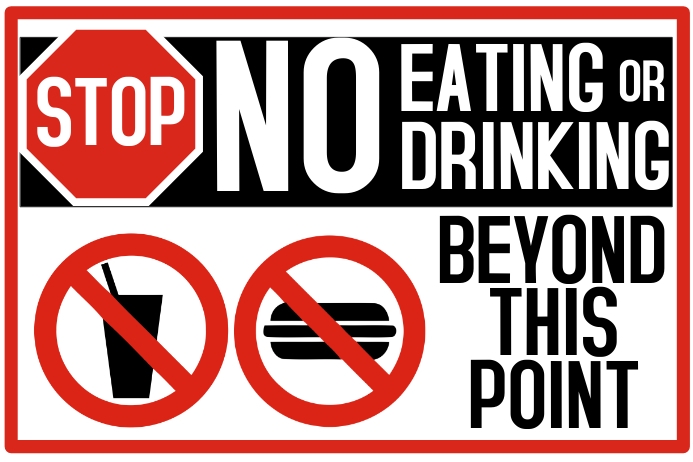 No Eating No Drinking Sign Poster Template | PosterMyWall