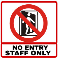 no entry, staff only Publicación de Instagram template