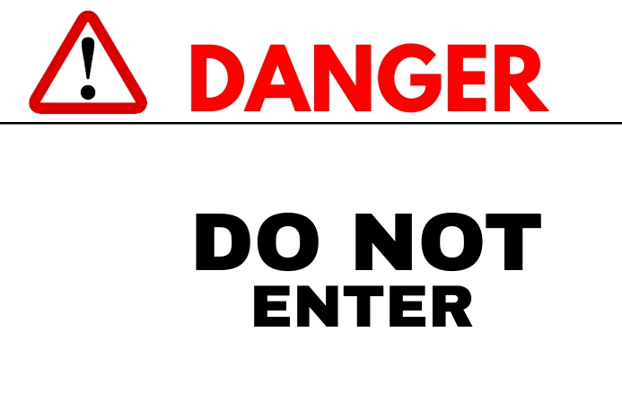 No entry, warning Template Tabloid