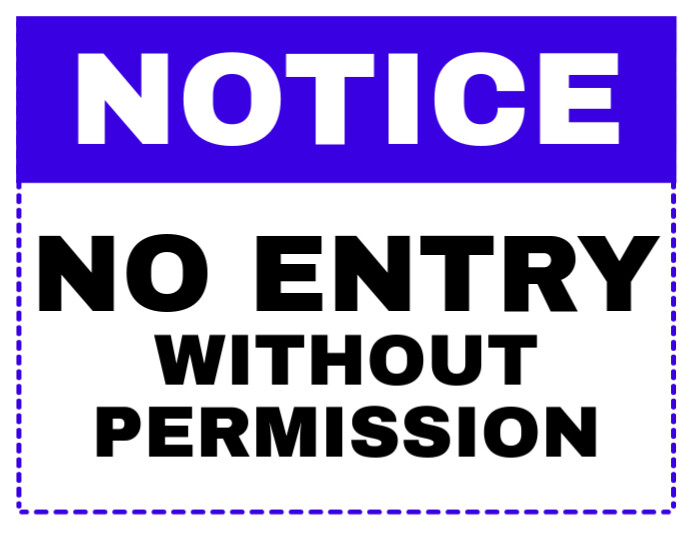 No Entry, Warning Folheto (US Letter) template