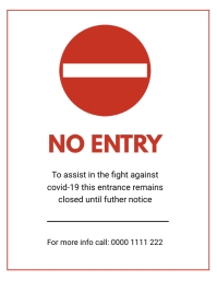 NO ENTRY STAFF ONLY Template | PosterMyWall